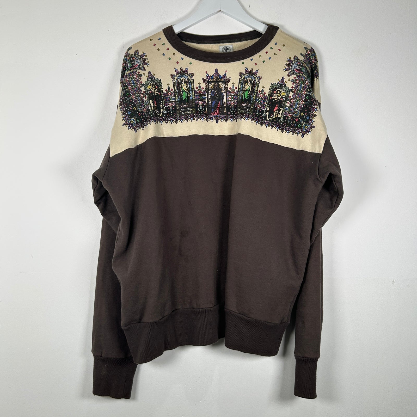 Saint Michael Church Print Brown Crewneck Size XL