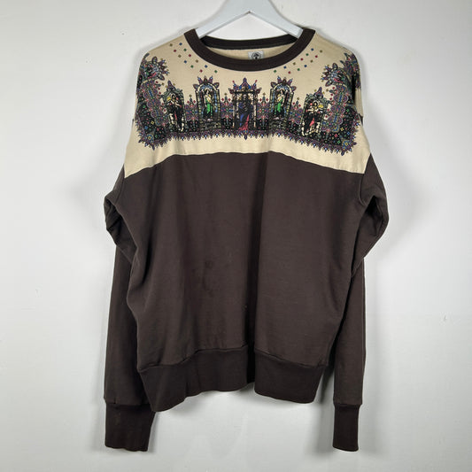 Saint Michael Church Print Brown Crewneck Size XL