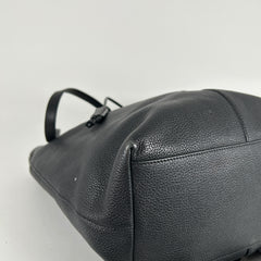The Row Black Leather Bucket 10 Backpack