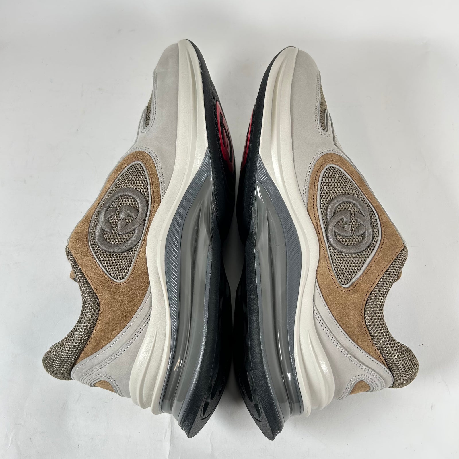 Gucci Gray/Brown Interlocking G Runners Size GG 8.5