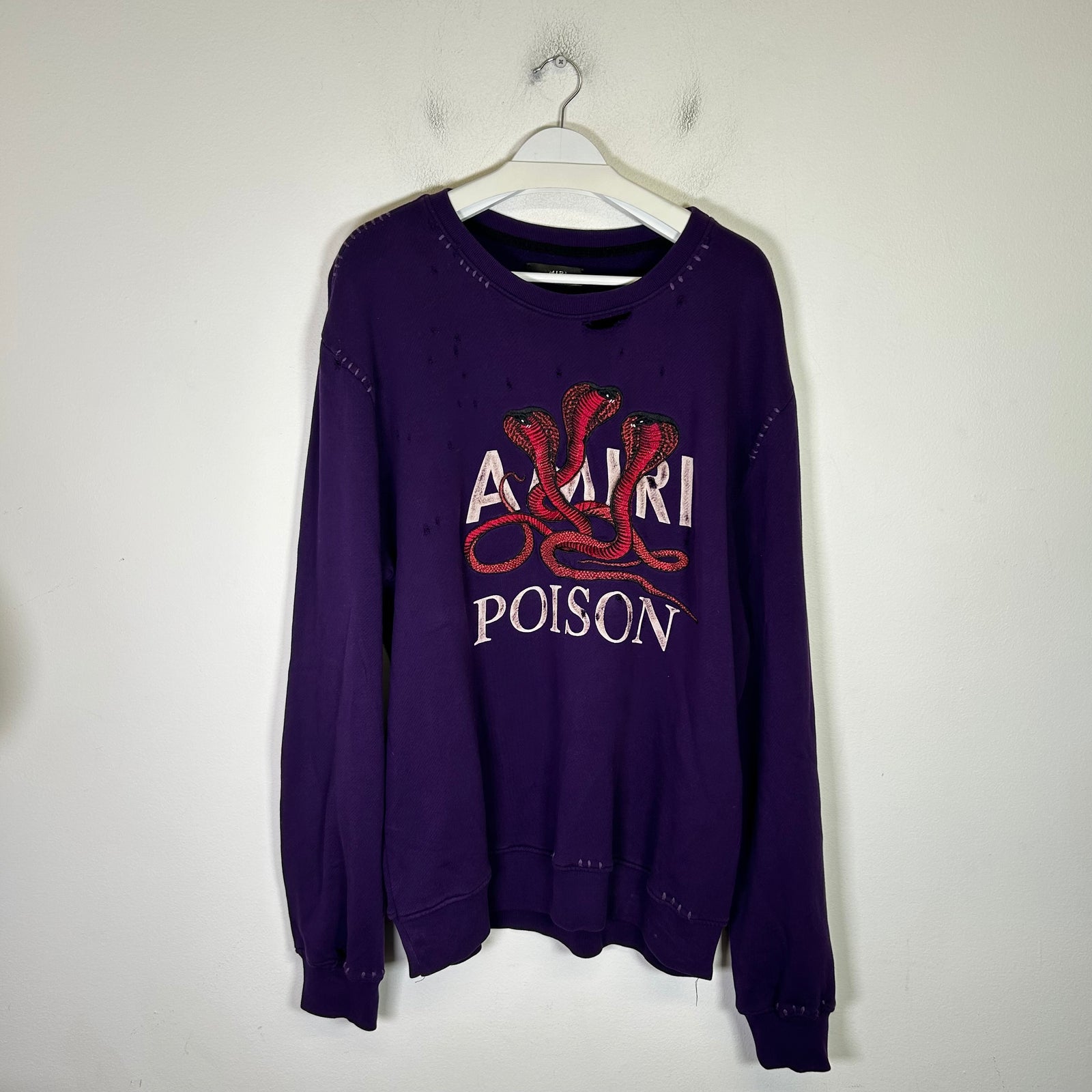 Amiri FW18 Poison Distressed Crewneck
