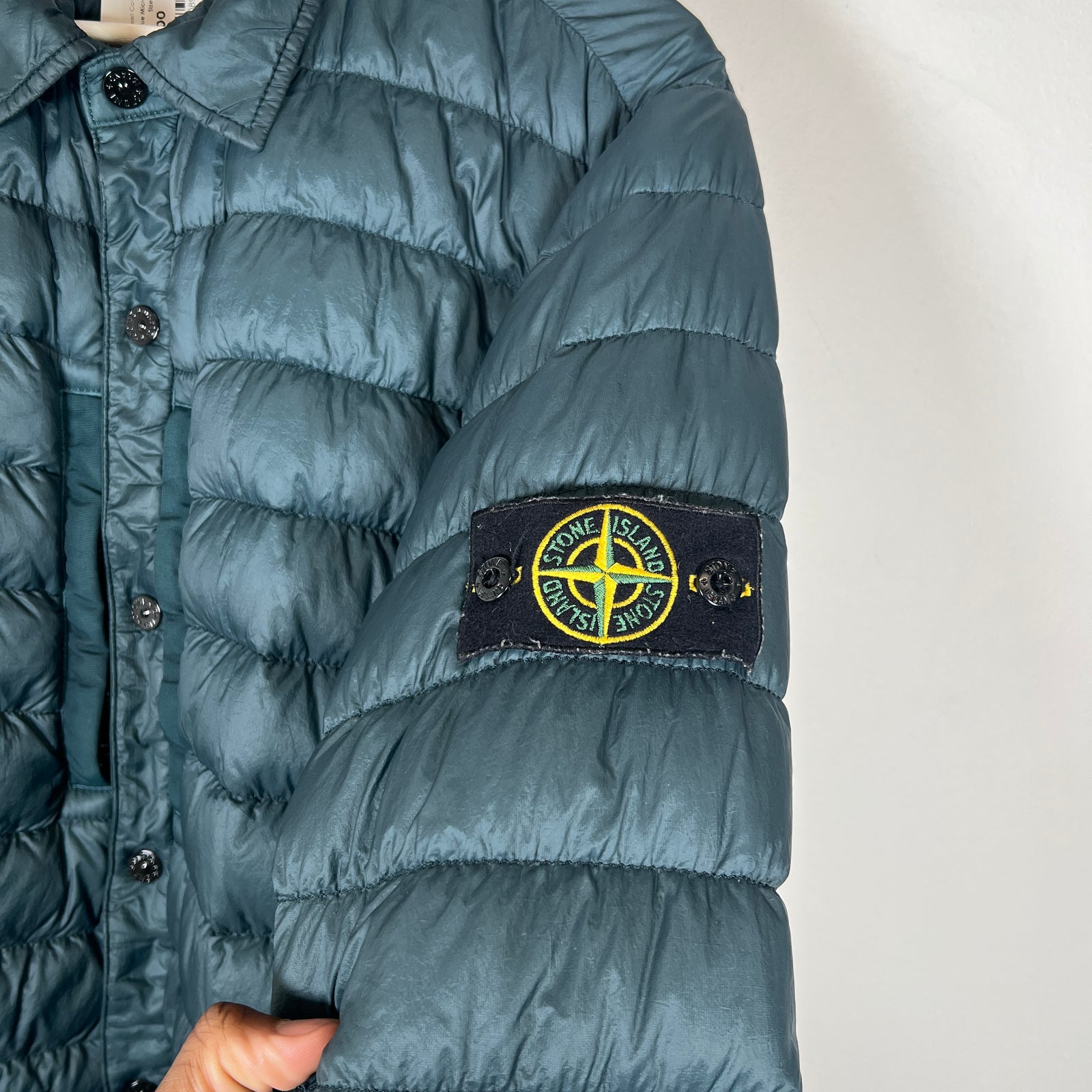 Stone Island Blue Micro Yarn Down Jacket Size L