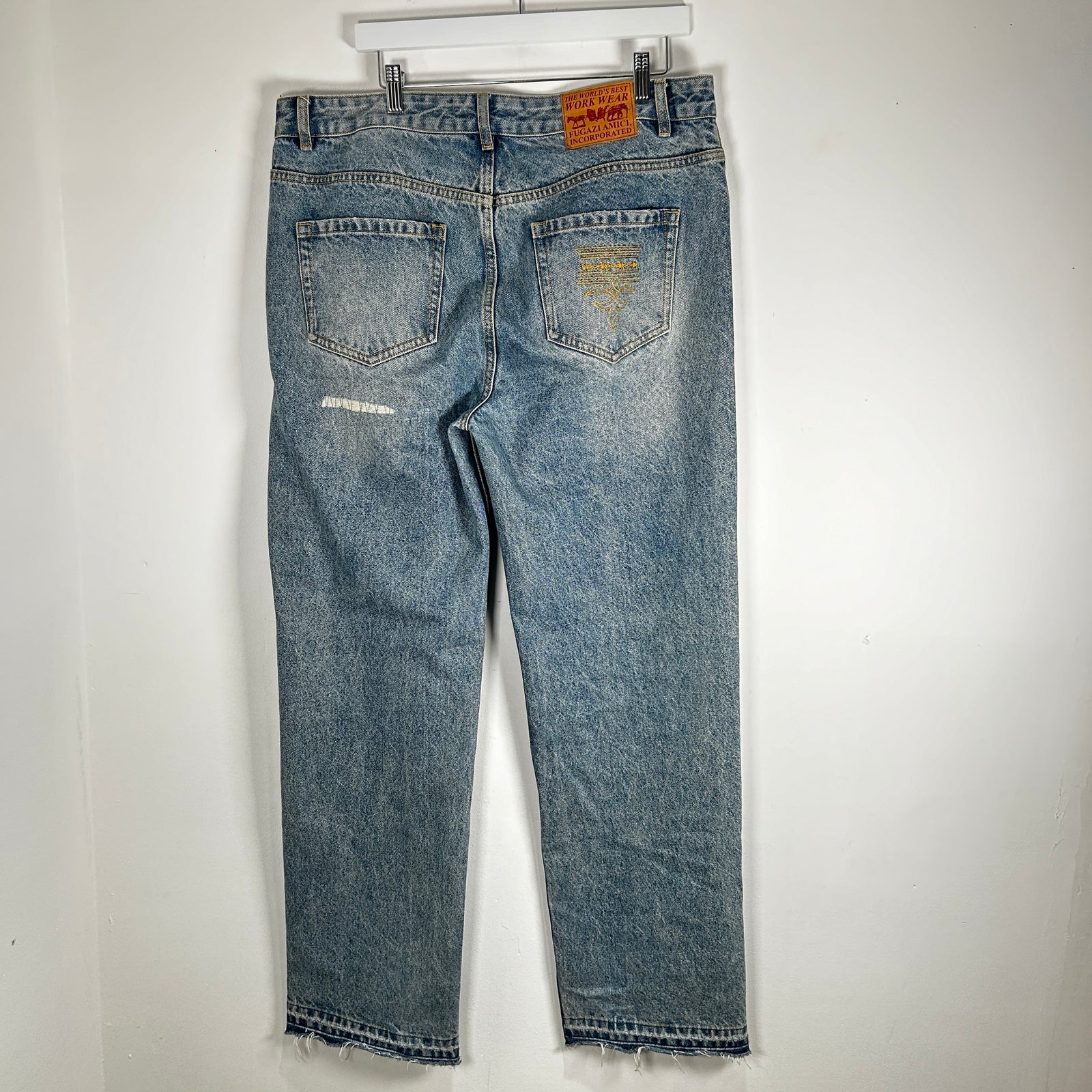 Fugazi Indigo Stoen Rivet Jeans Size L
