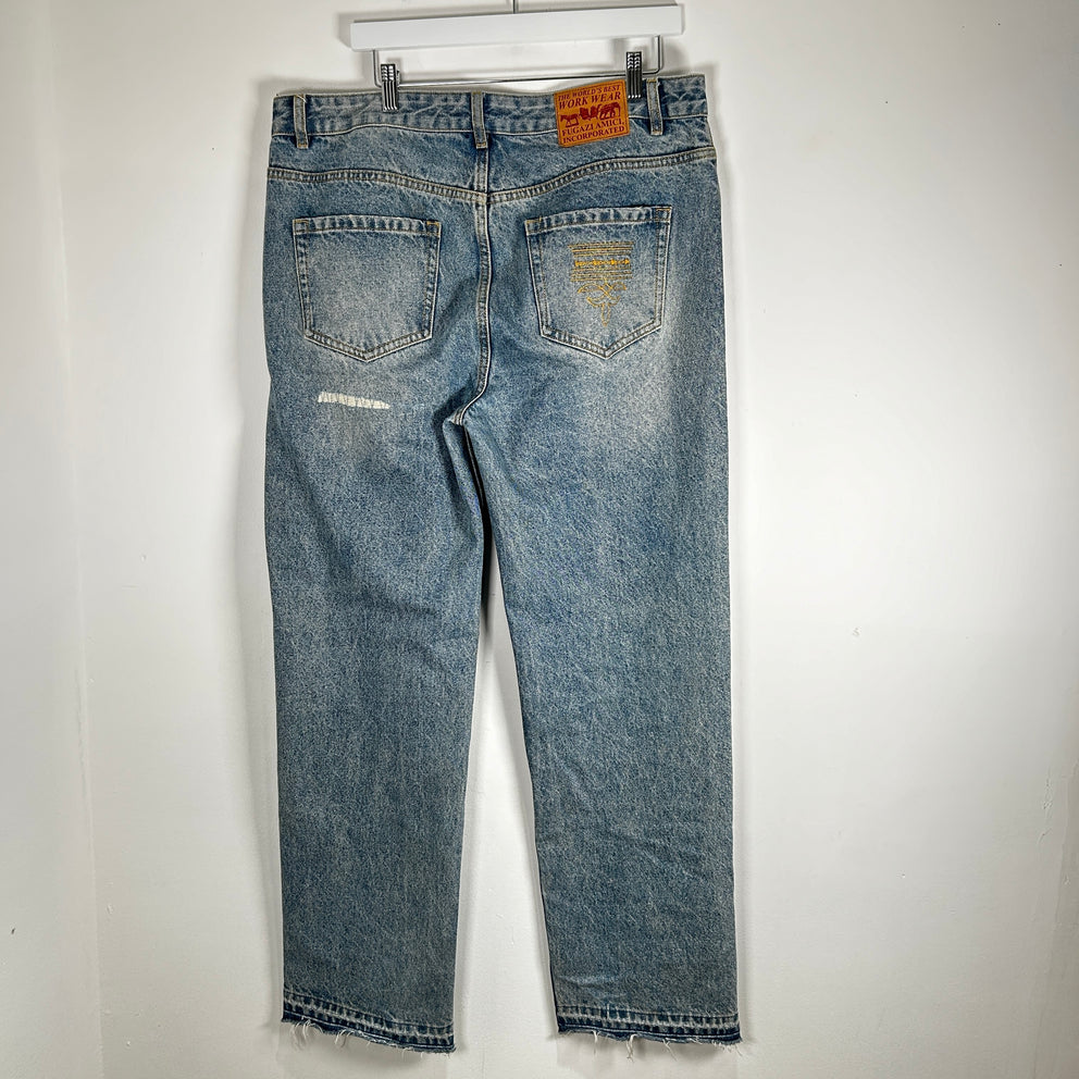 Fugazi Indigo Stoen Rivet Jeans Size L