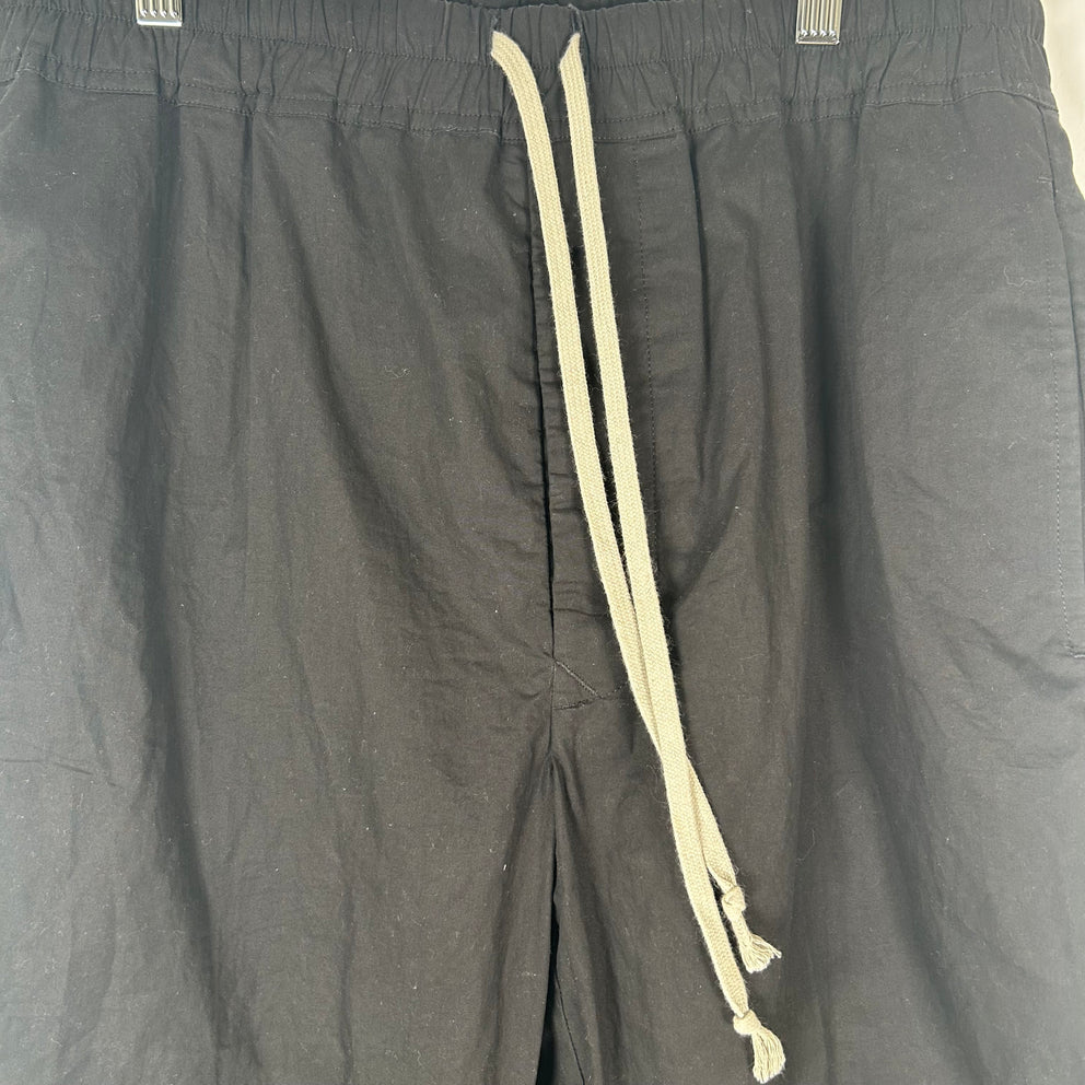 Rick Owens Black Drawstring Cotton Pants Size M