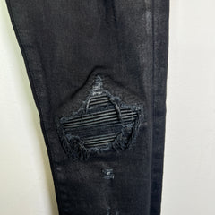Amiri MX1 Black Waxed Denim Jeans