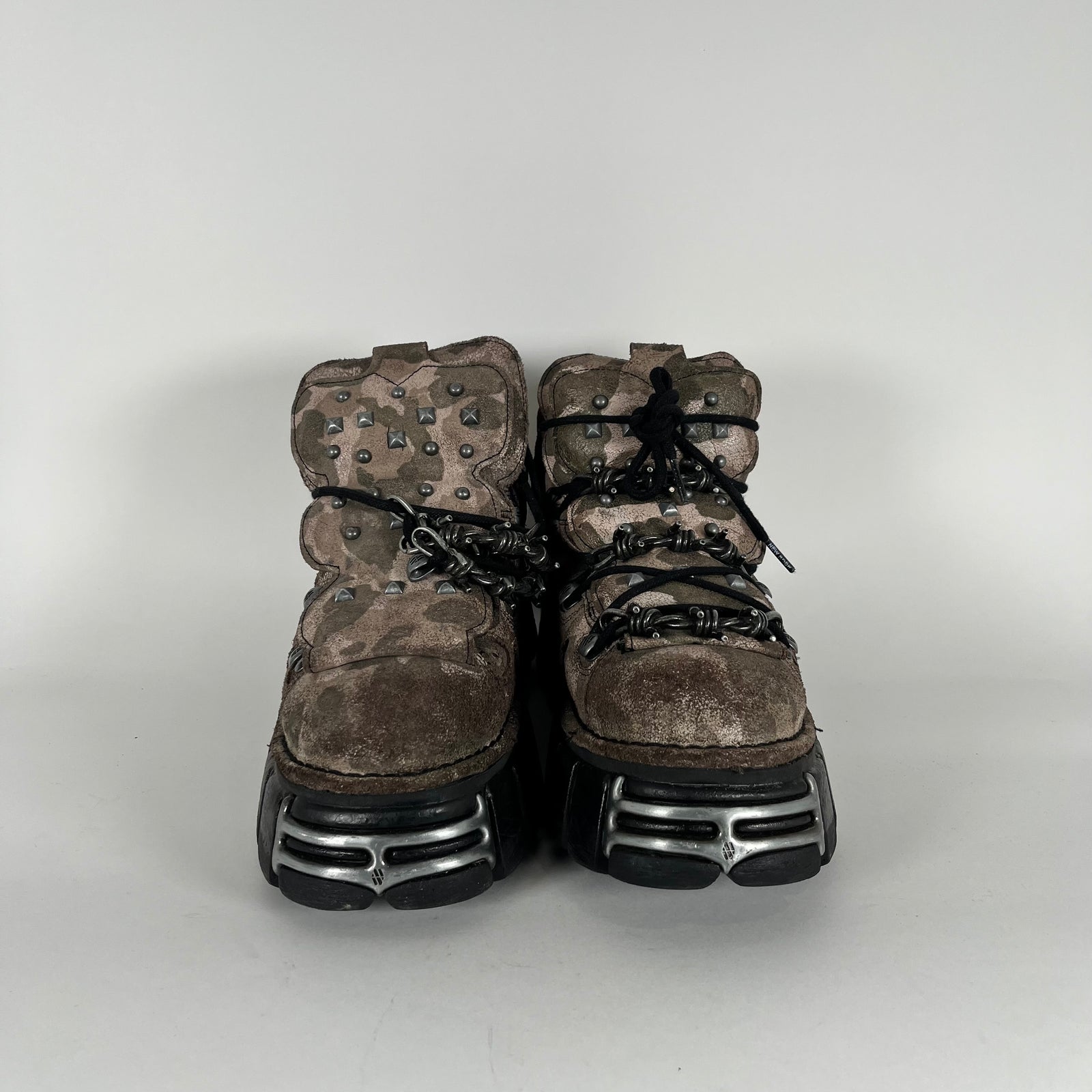 New Rock x Jaded London Distressed Camo Guerilla Tower Boots Size 12