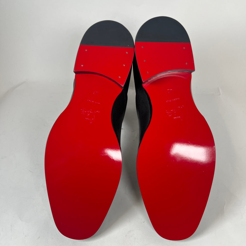 Christian Louboutin Black Boabi Leather Chelsea Boot Size 42