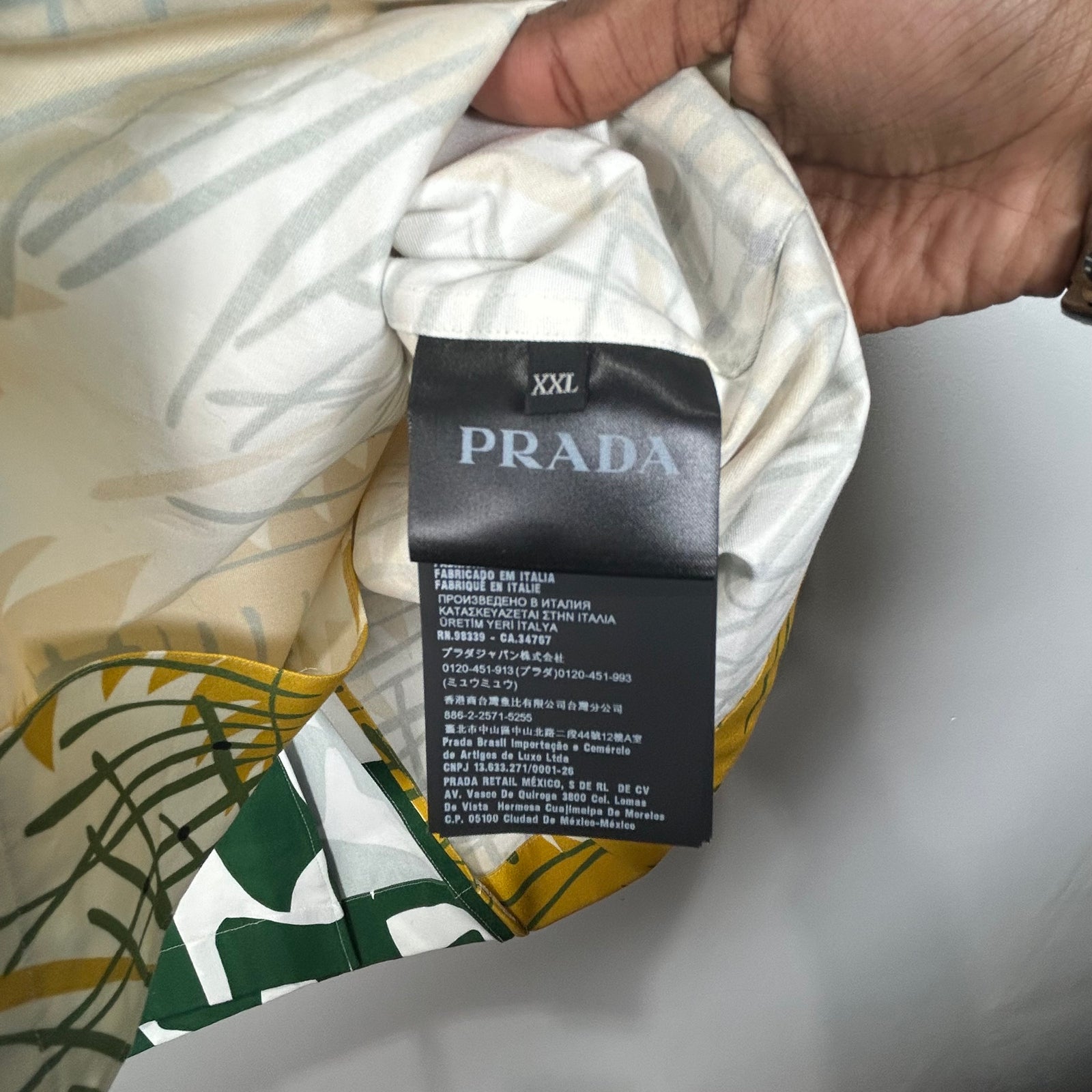 Prada Green/Yellow Half Match Size XL