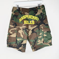 Raspberry Hills Camo Logo Shorts Size S