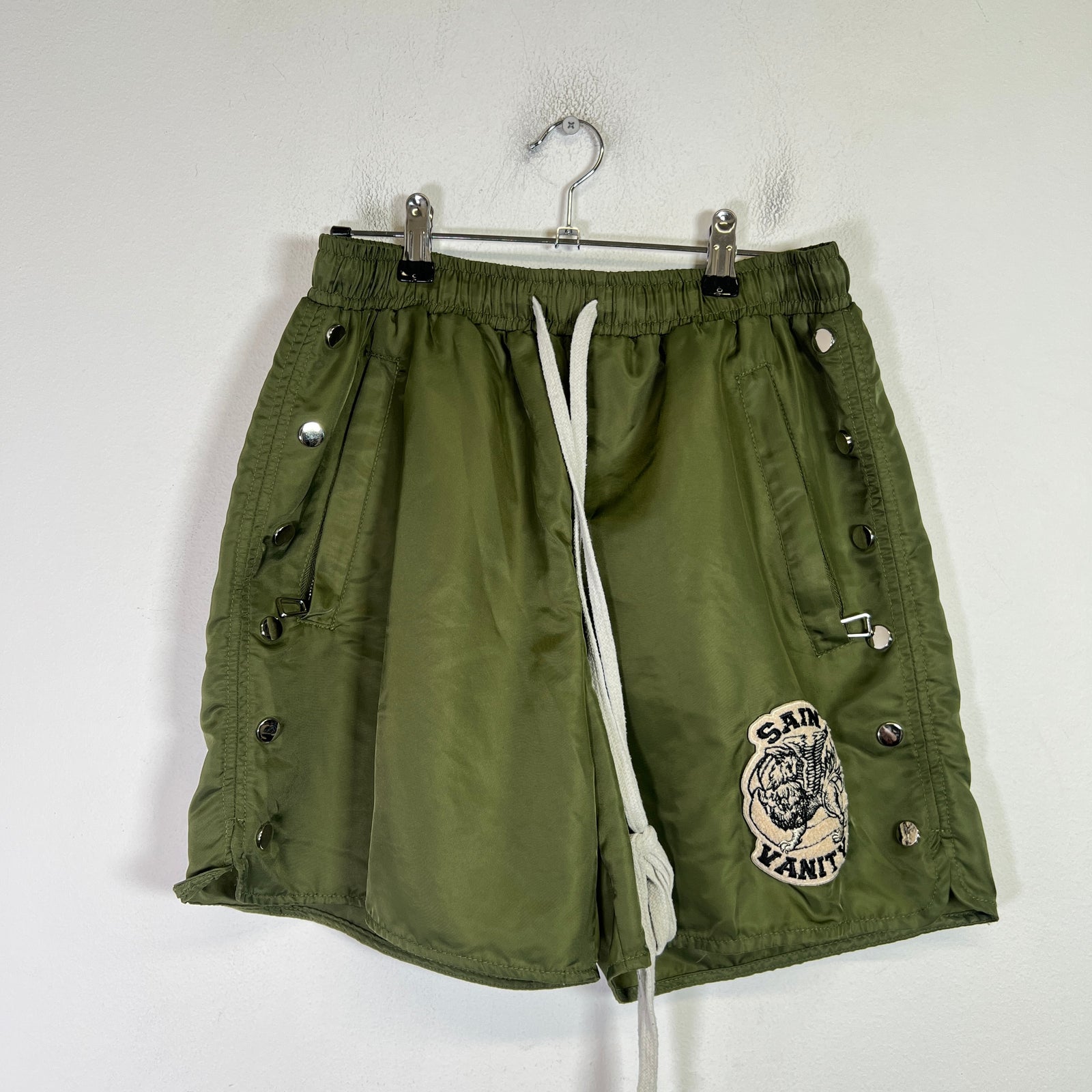 Saint Vanity Nylon Button Shorts