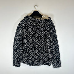 Louis Vuitton x NBA Black Monogram Strategic Flowers Quilted Zip-Up Hoodie Size XL