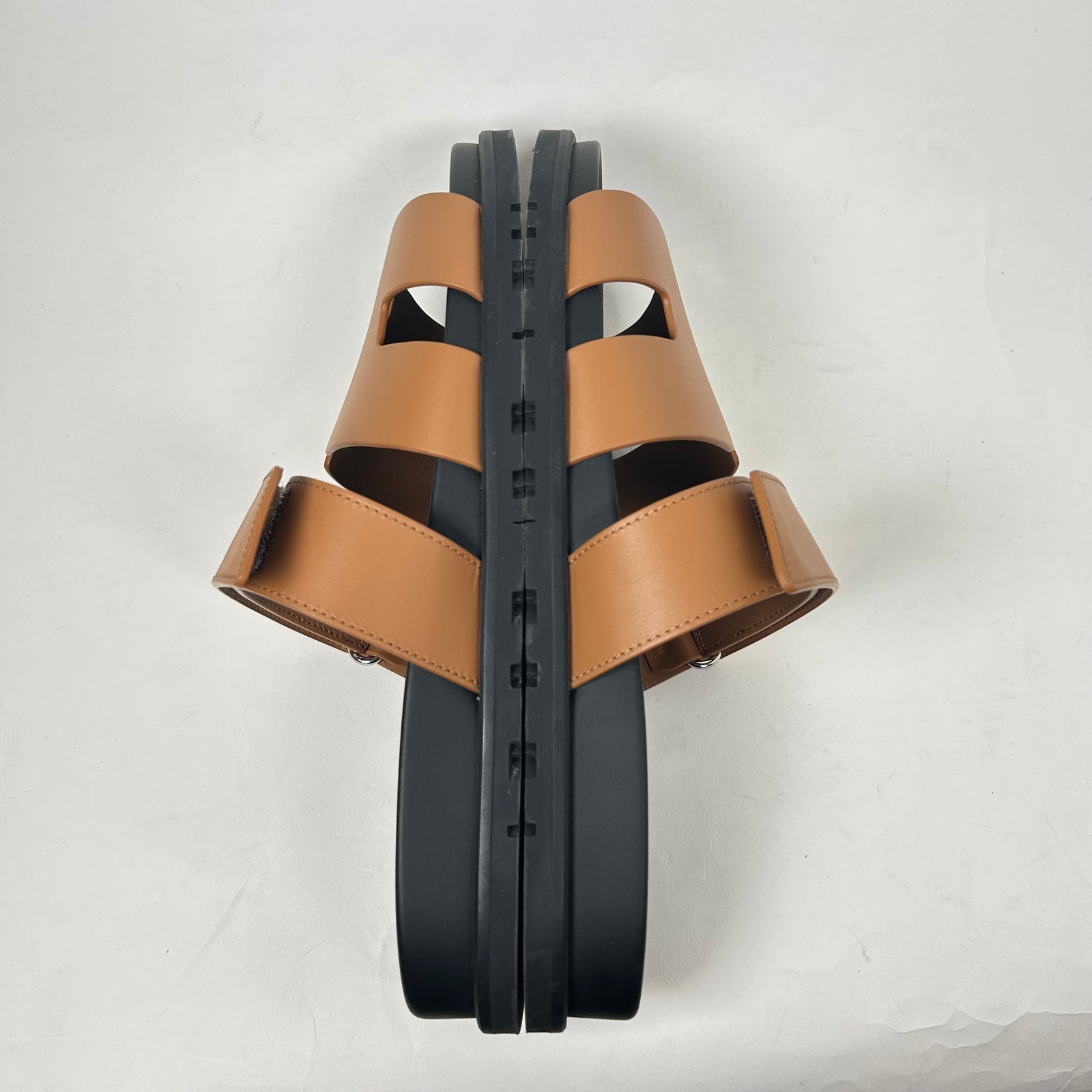 Hermes Brown Naturel Chypre Sandal Size 10