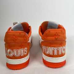 Louis Vuitton Orange Denim Monogram Trainer Size LV 9