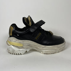 Maison Margiela Black/Gold Retro Fit Sneaker Size 43