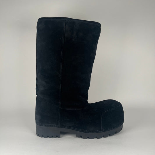 Balenciaga Black Alaska Fur Boots Size 41