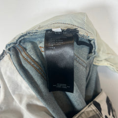 Balenciaga Double Waist Snow Camo Denim Jeans Size M