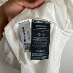 Palm Angels White/Black Logo T-shirt Size M