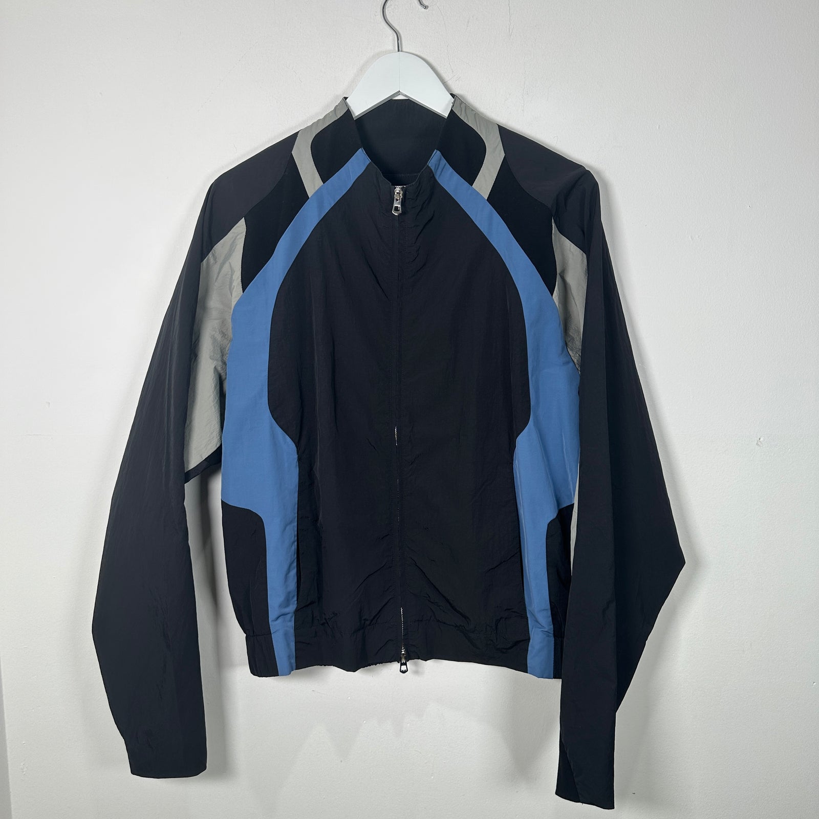 J.L - A.L Black 'Minno' Nylon Track Jacket Size M