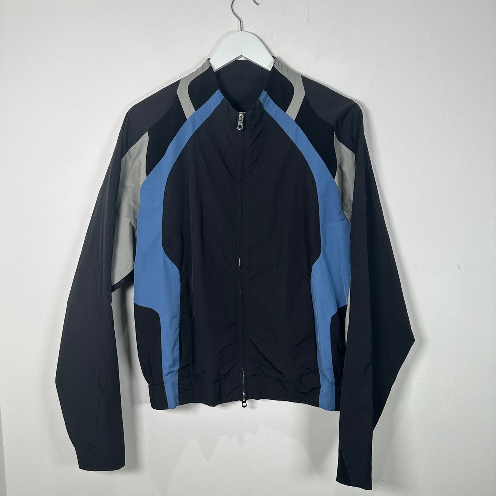 J.L - A.L Black 'Minno' Nylon Track Jacket Size M