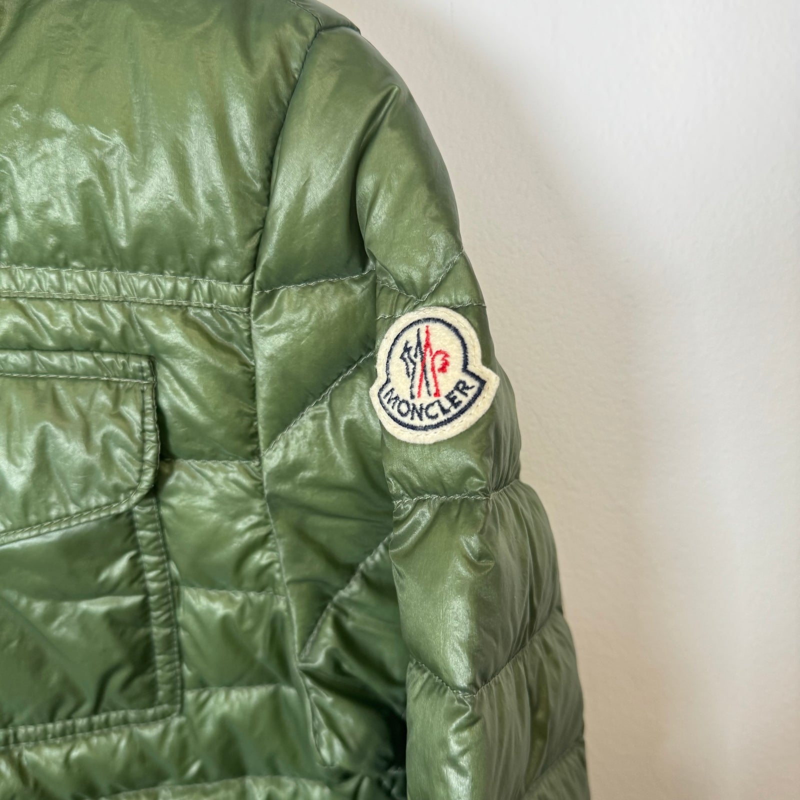 Moncler Olive Clovis Giubbotta Jacket Size 14Y