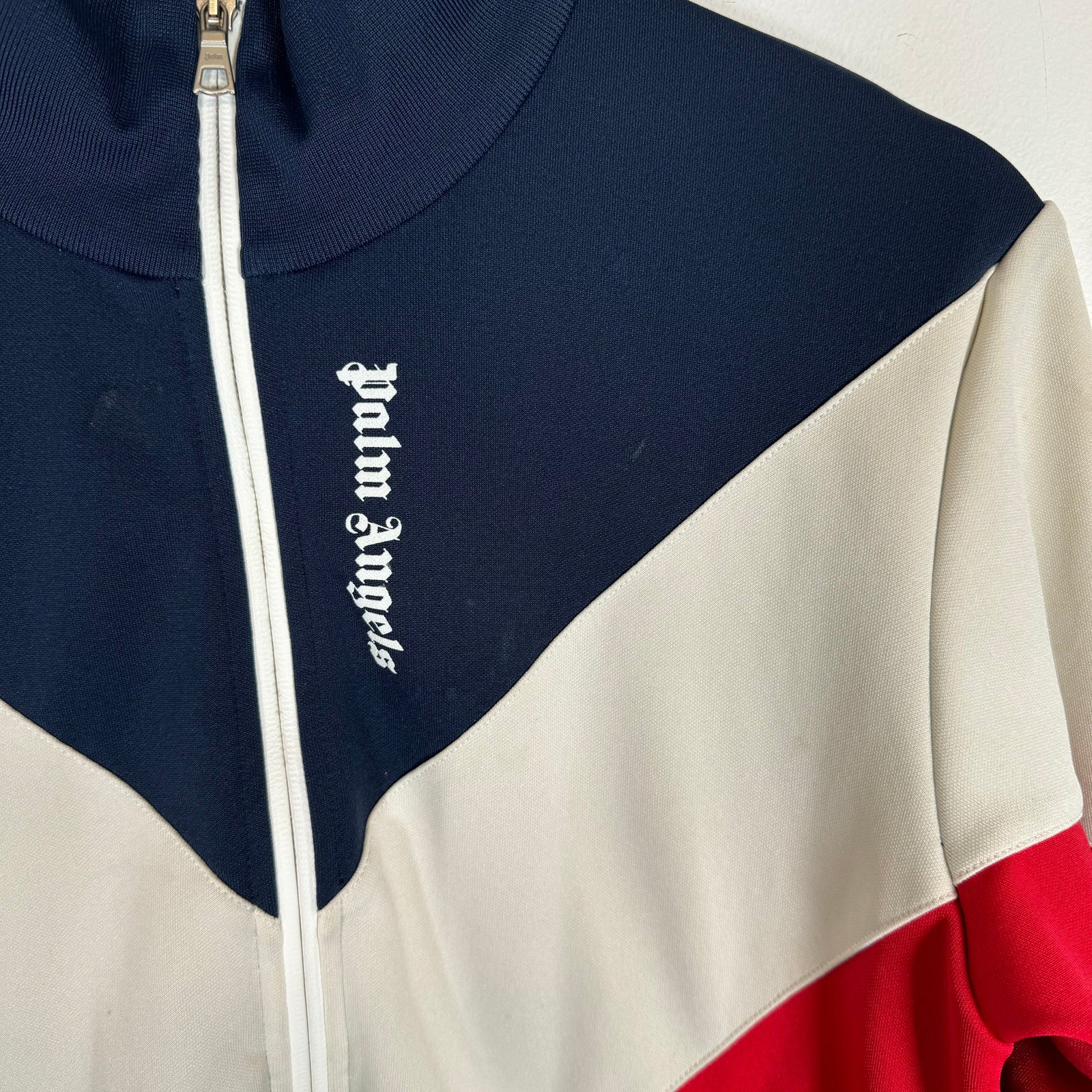 Palm Angels Navy/Red Paneled Track Jacket Size S
