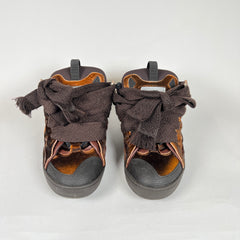 Lanvin Brown Ponyhair Curb Sneakers Sz 41