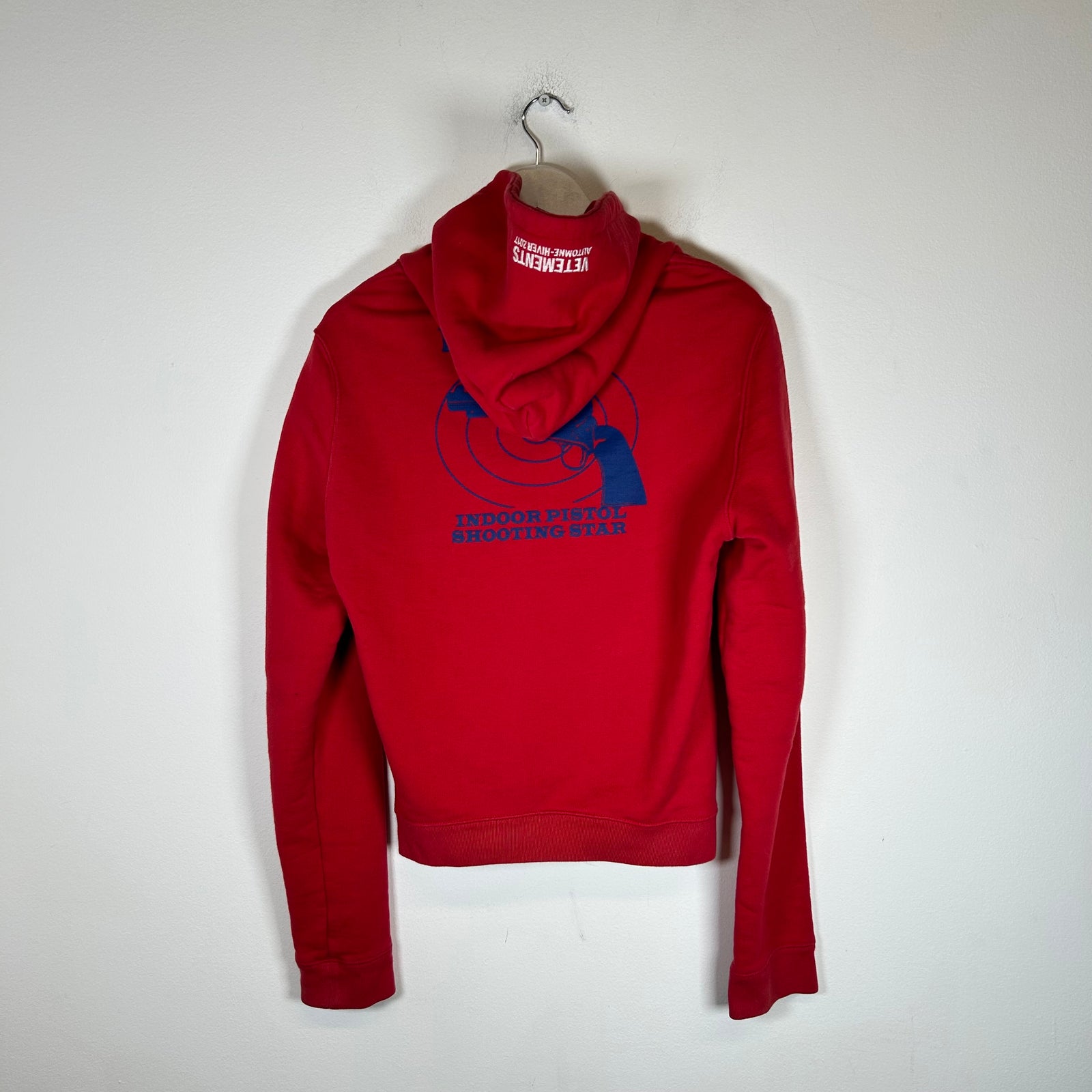 Vetements 17SS Red Gun Club Hoodie Size M