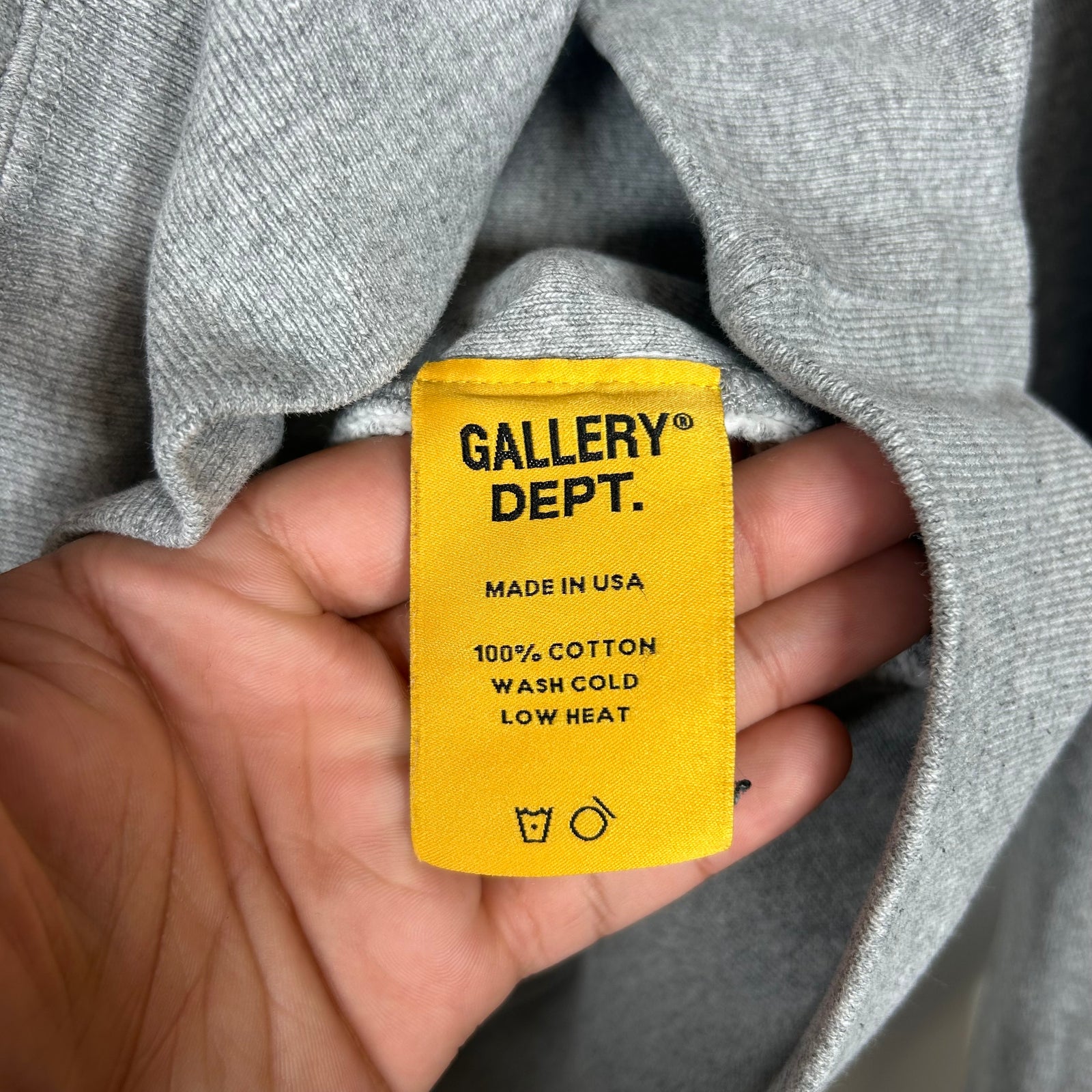 Gallery Dept Grey Logo Hoodie Size S