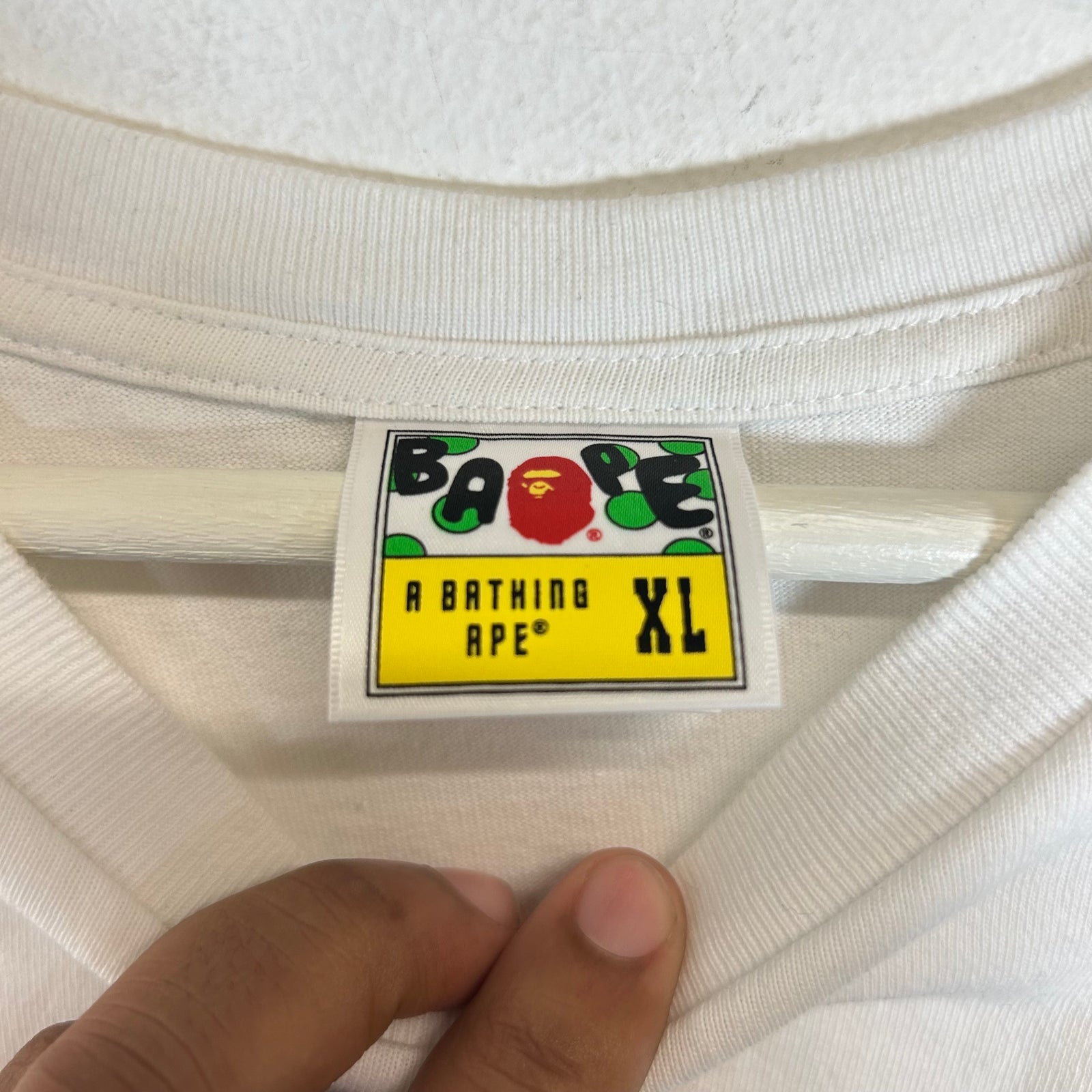 Bape White Camo Head T-shirt Size XL