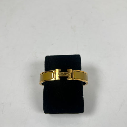 Hermes Yellow Gold Clic H Bracelet