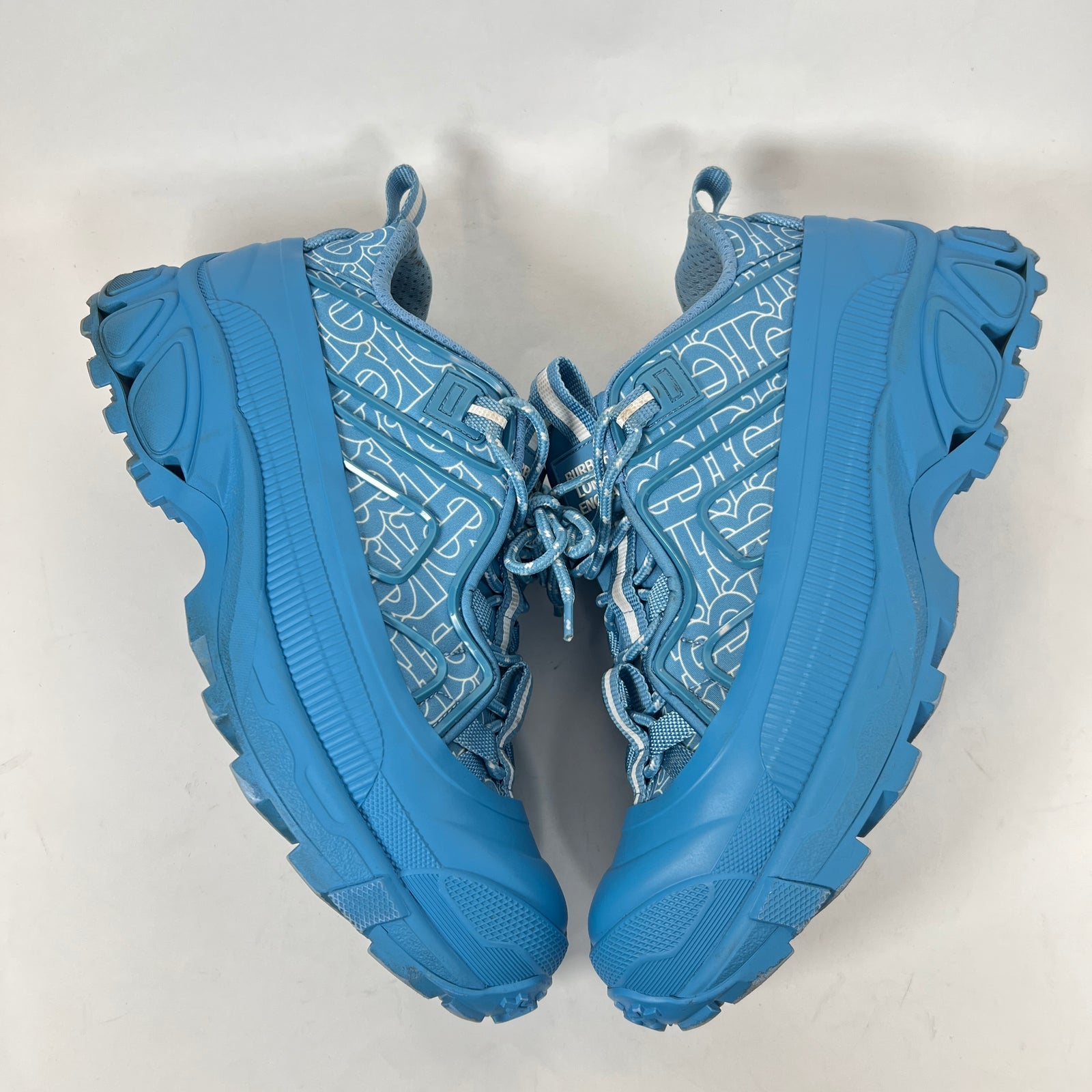 Burberry Light Blue Arthur Monogram Sneaker Size 41