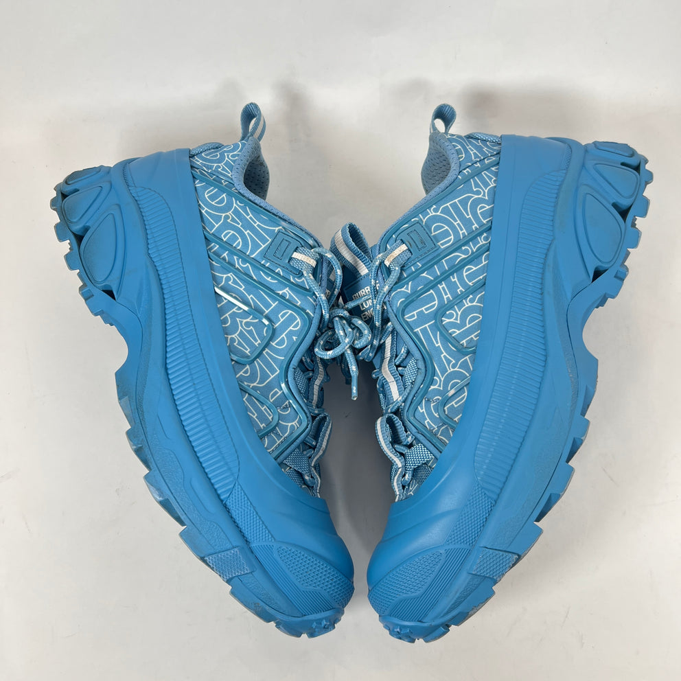 Burberry Light Blue Arthur Monogram Sneaker Size 41