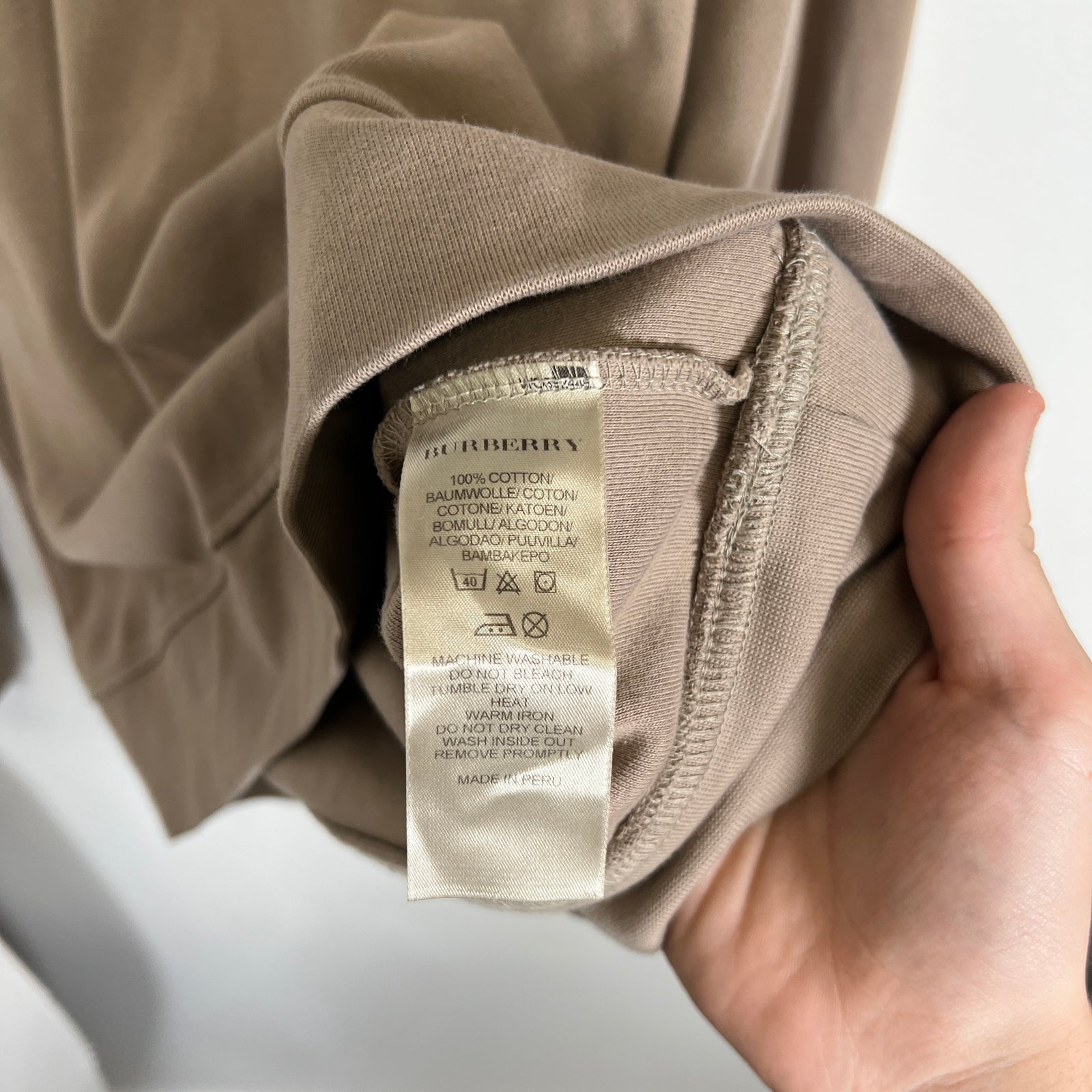 Burberry 1/4 Zip Khaki Fleece XXL