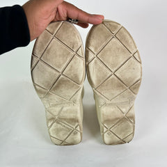 Bottega Veneta Cream Puddle Boots Size 43