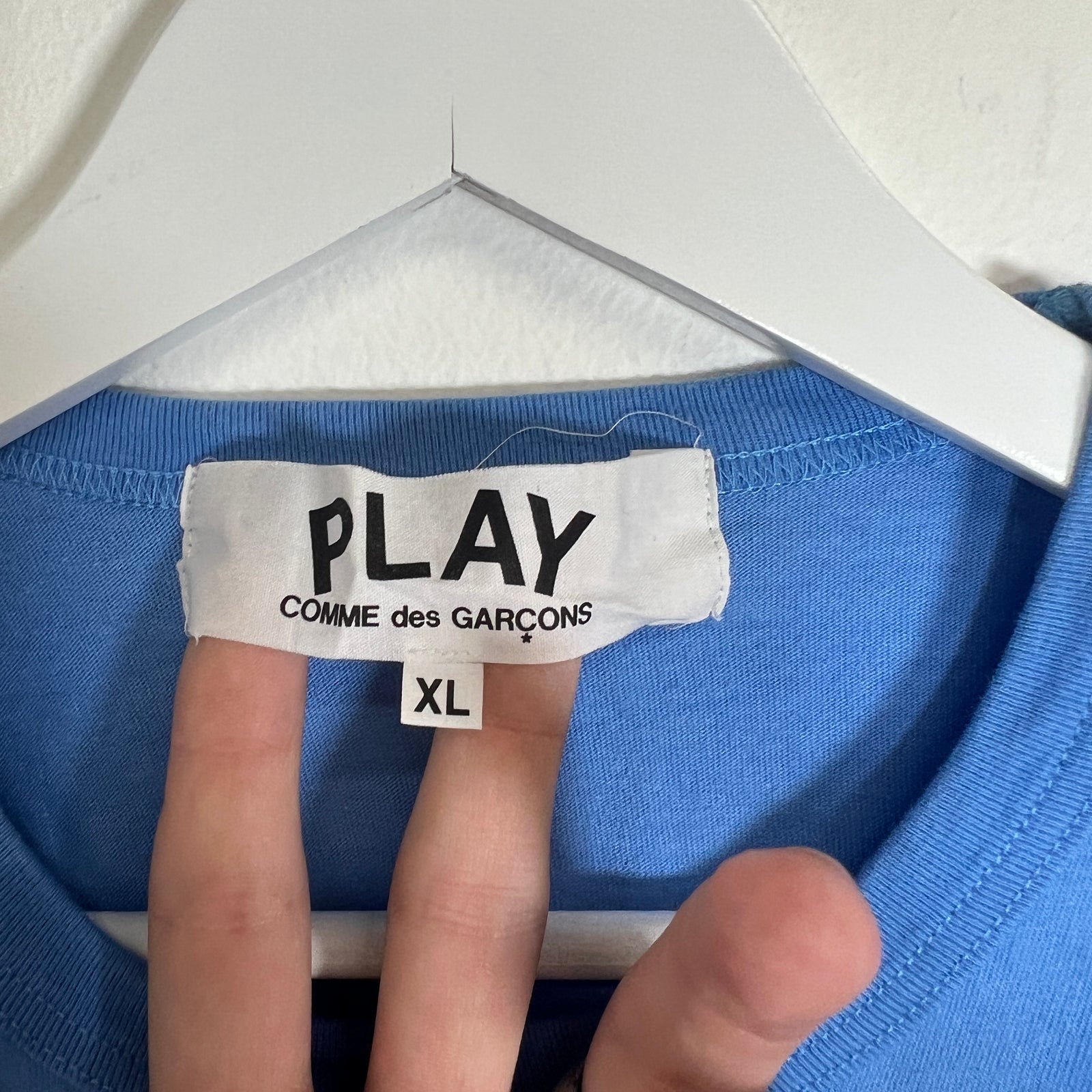 CDG Play Blue T-Shirt Size XL