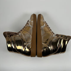 Saint Laurent SL/10H Court Bronze Shiny High Tops Size 41