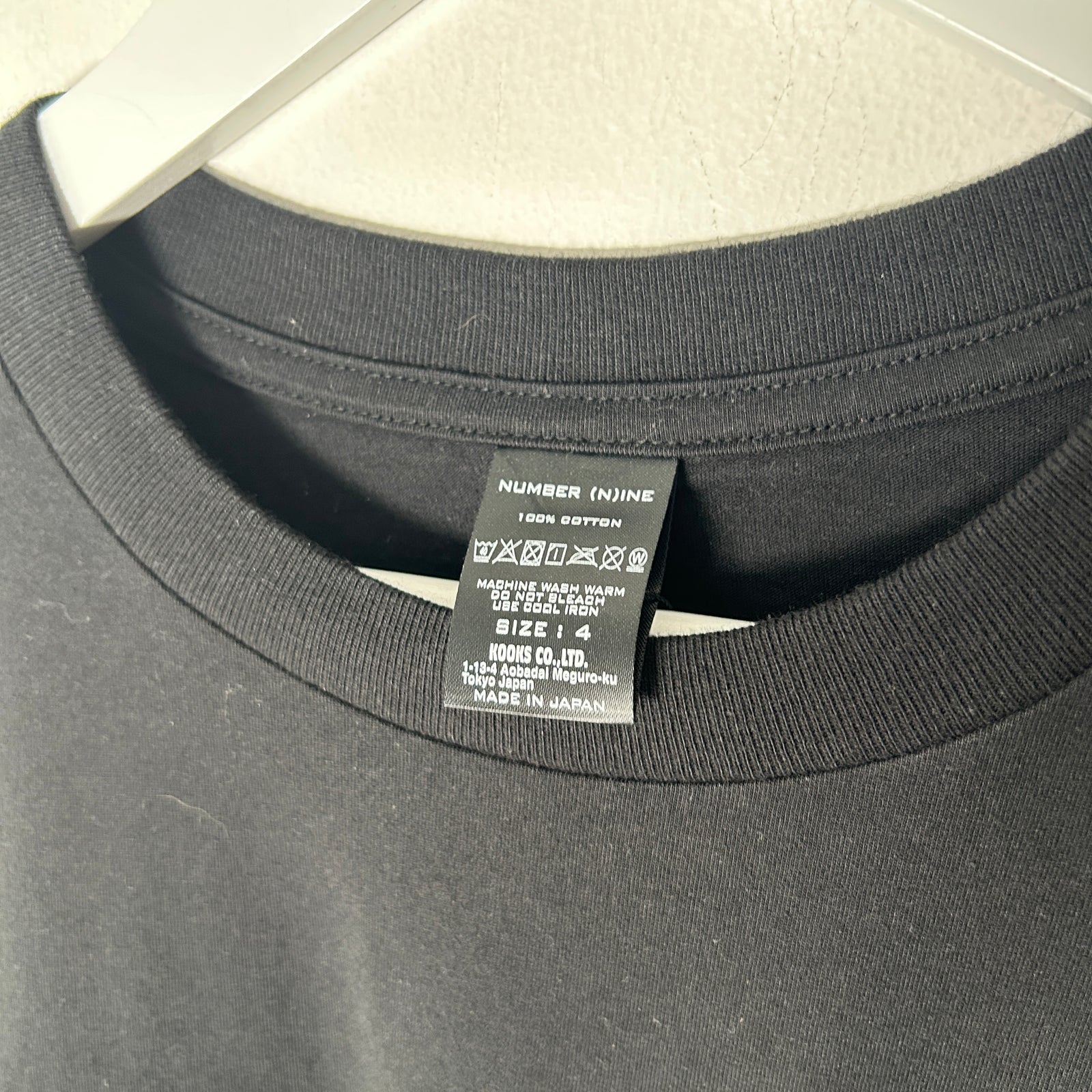 Number (N)ine Black Double Skull T-Shirt Size 4
