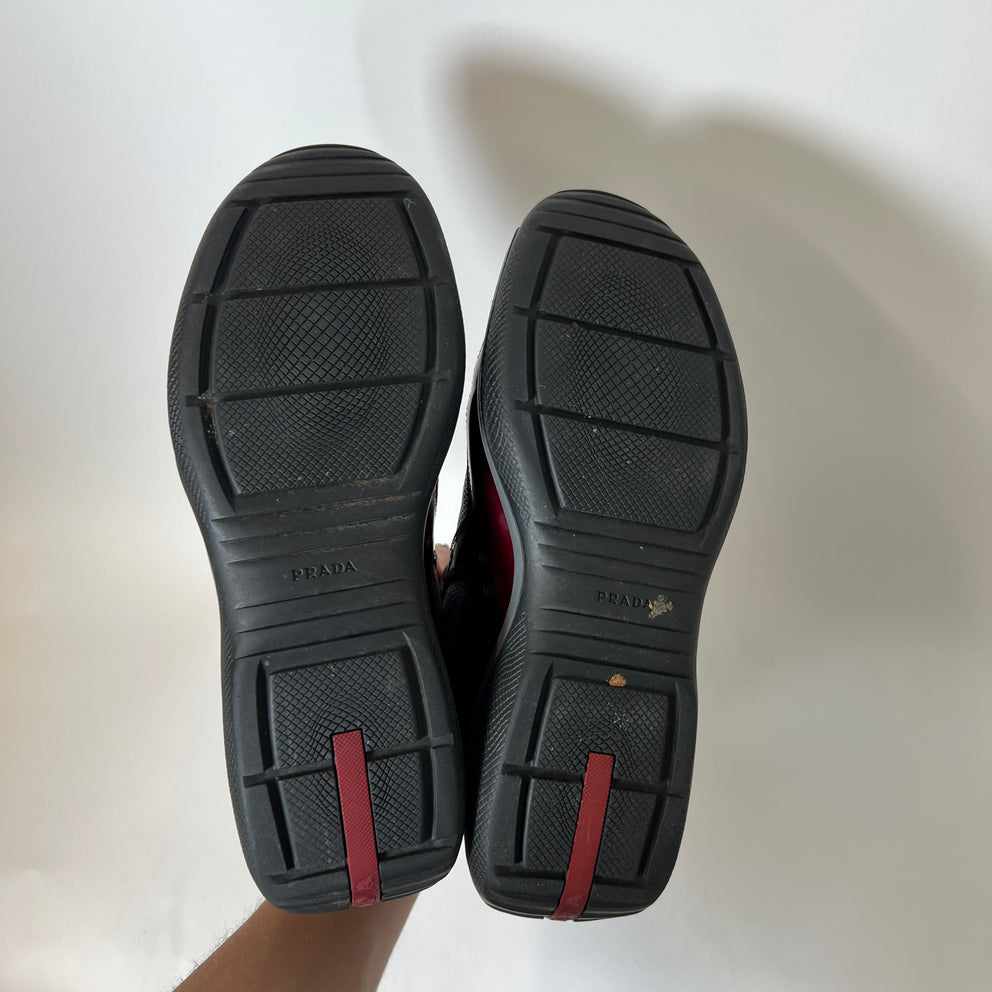 Prada Burgundy High Top Cups Size 10.5