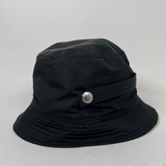 Alexander McQueen Black Logo Bucket Hat Size L