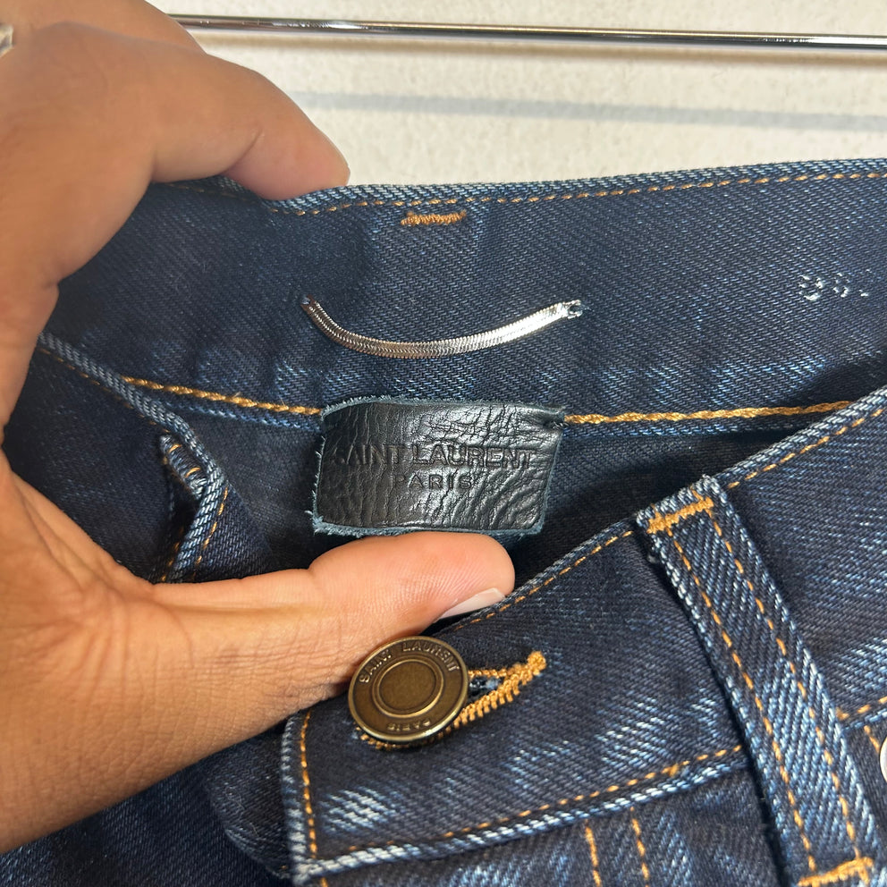 Saint Laurent D02 Dark Blue Selvedge Jeans Size 31