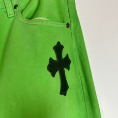 Chrome Hearts Matty Boy Green Patch Jeans Size 34