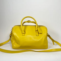 Saint Laurent Yellow Calfskin Leather Classic Baby Duffle Bag
