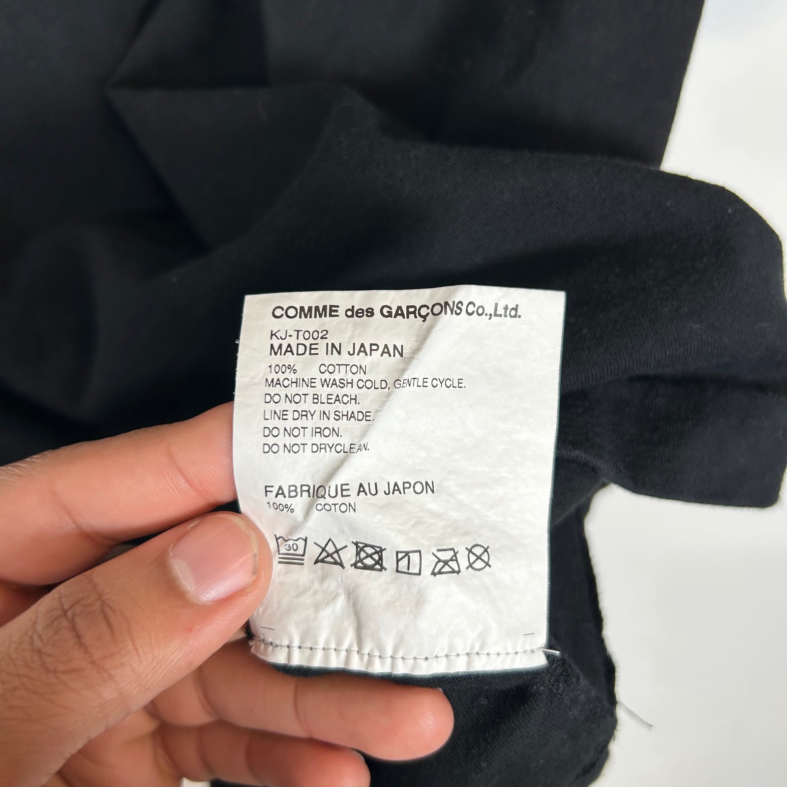 Comme Des Garcons Black Circle Logo Tee Size XL