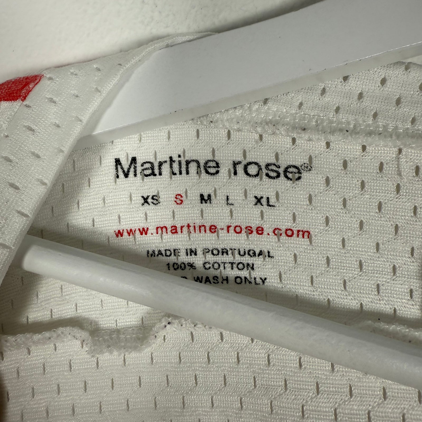 Martine Rose White Oversized Football Jersey  Size S