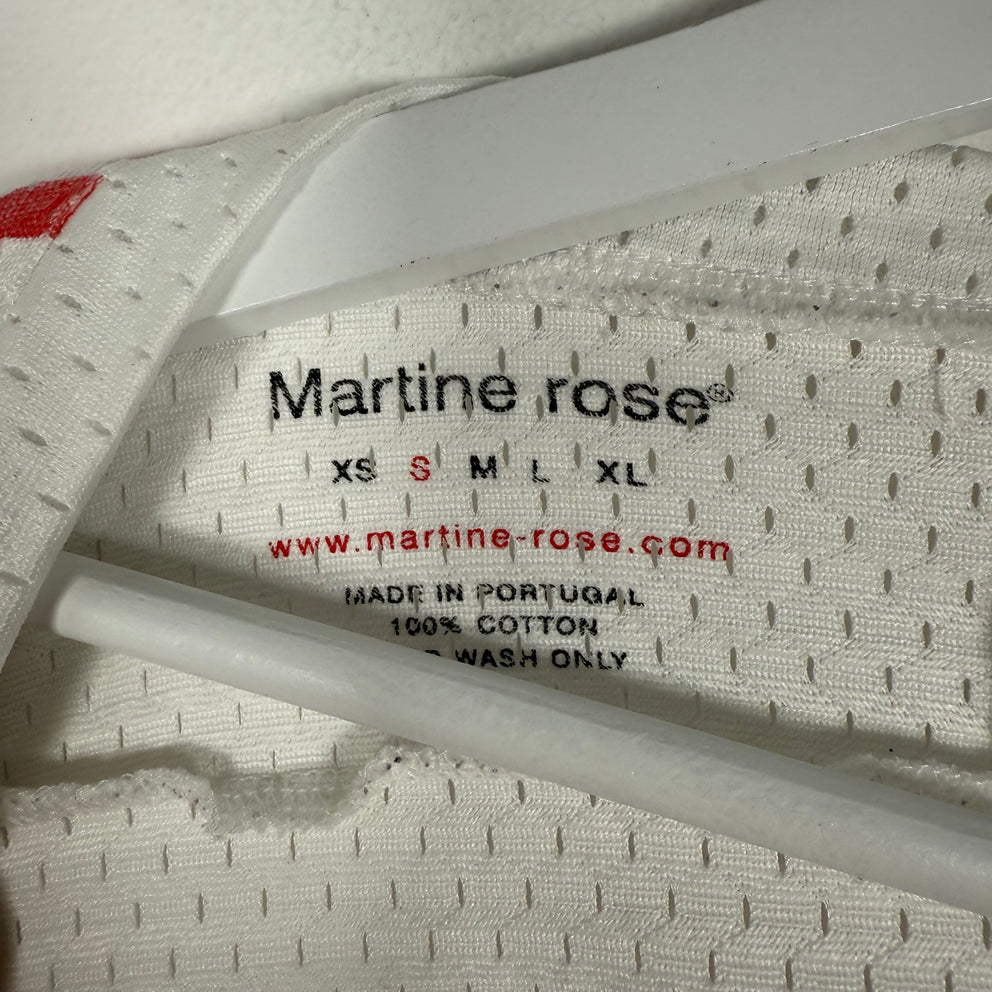 Martine Rose White Oversized Football Jersey  Size S