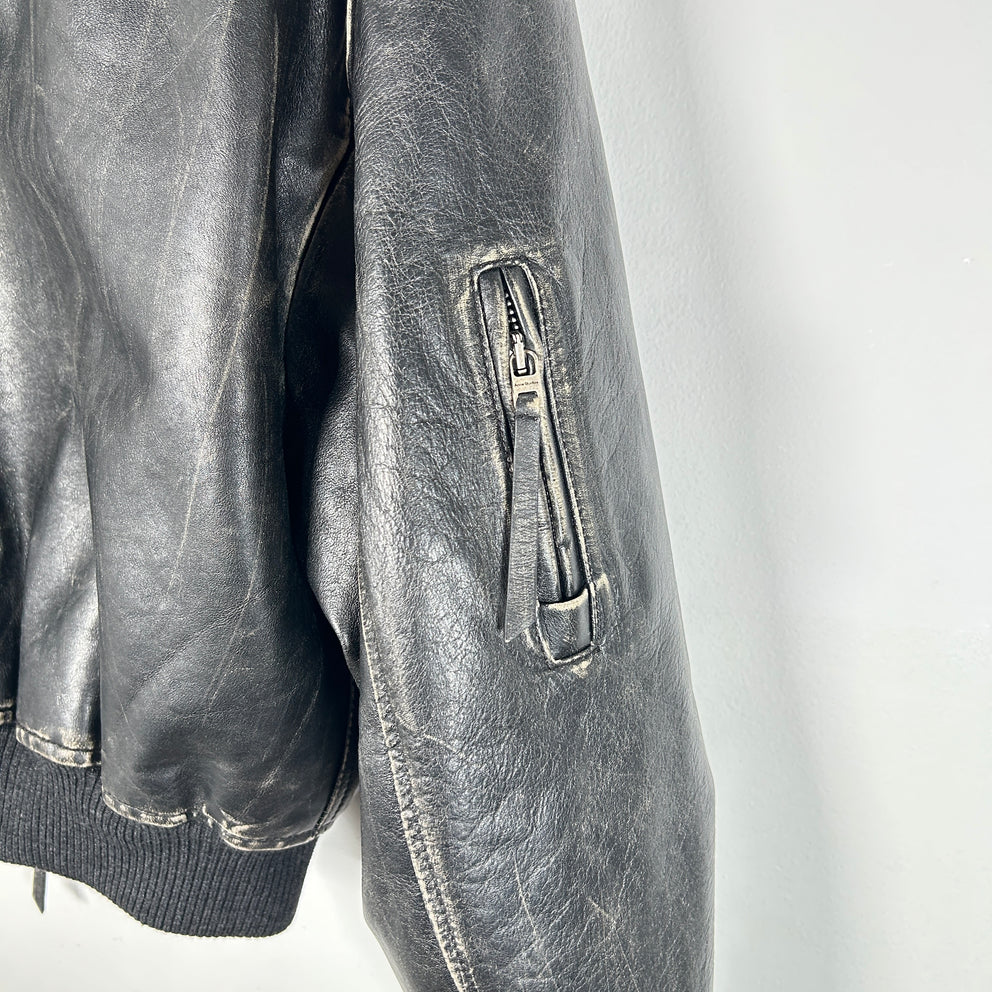 Acne Studios Aged Leather Bomber Size M