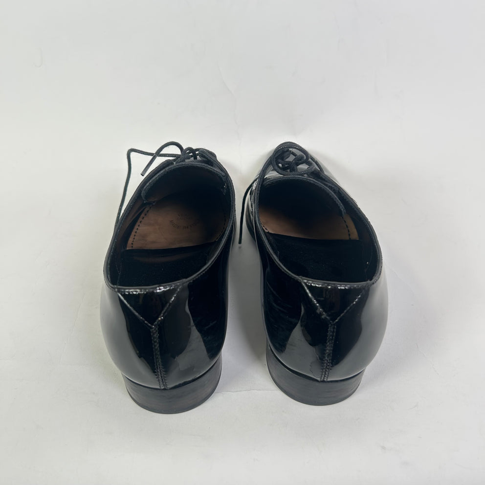 Saint Laurent Black Patent Leather Oxfords Size 40