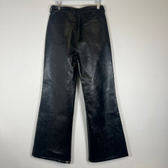 Ranger Cartel Black Leather Flared Jeans Size 32
