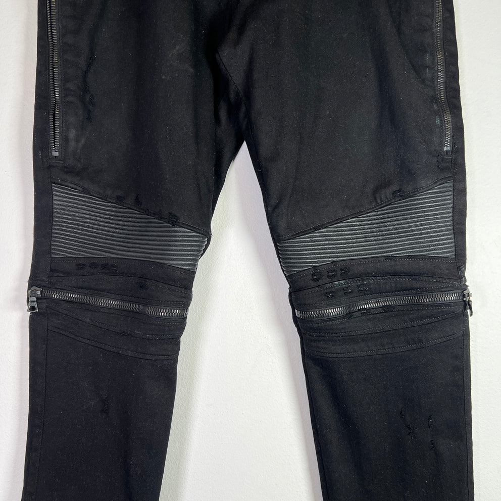 Amiri MX2 Biker Leather Patch Jeans